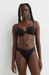 H&M 3-pack Baumwoll Tanga Briefs Unterwäsche Damen Schwarz | COF-796342