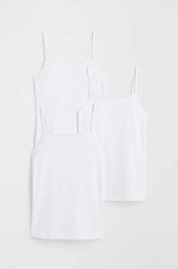 H&M 3-pack Baumwoll Tank Oberteile Kinder Schwarz Weiß Grau | PWB-931528