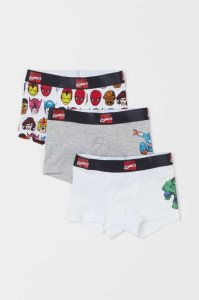 H&M 3-pack Boxer Kurze Hose Kinder Hellblau | QMO-750463