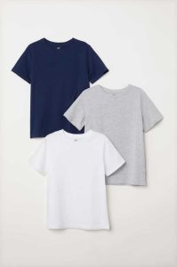 H&M 3-pack Hemd Kinder Weiß | OUA-702185