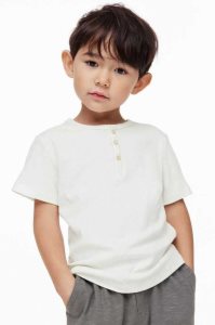 H&M 3-pack Henley Hemd Kinder Blau Türkis Weiß | SZA-125803