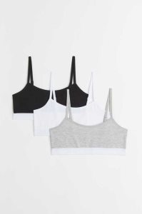 H&M 3-pack Jersey Oberteile Kinder Weiß | SOZ-253471