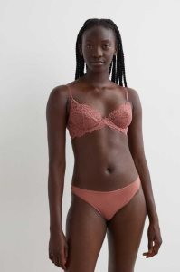 H&M 3-pack Jersey Tanga Briefs Unterwäsche Damen Schwarz Hellbeige Rosa | VFK-860521