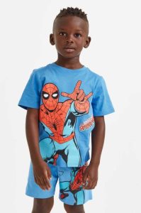H&M 3-pack Printed Jersey Kurze Hose Kinder Hellblau | UJN-045718