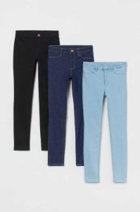 H&M 3-pack Schlank Fit Jeans Kinder Blau | CLJ-285314