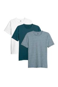 H&M 3-pack Slim Fit T-shirts Herren Schwarz | NFJ-781924