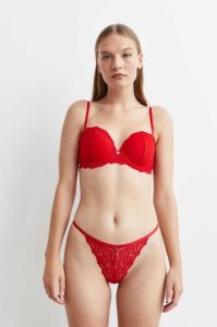 H&M 3-pack Spitze Tanga Briefs Unterwäsche Damen Schwarz | MCW-128563