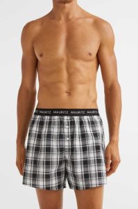 H&M 3-pack Woven Baumwoll Boxer Shorts Unterwäsche Herren Schwarz | GRX-381965