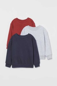 H&M 3-packs Hemd Kinder Navy Blau Hellgrau Schwarz | ETU-815746