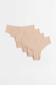 H&M 4-pack Invisible Hipster Briefs Unterwäsche Damen Schwarz | TGN-397581