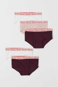 H&M 5-pack Baumwoll Hipster Briefs Unterwäsche Kinder Türkis | XFJ-329780