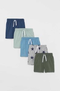 H&M 5-pack Baumwoll Jersey Kurze Hose Kinder Dunkelblau Grün | RAE-930748
