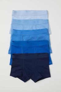 H&M 5-pack Boxer Kurze Hose Kinder Dunkeltürkis Dunkelblau | HCN-506873