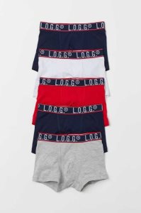 H&M 5-pack Boxer Kurze Hose Kinder Dunkelblau | IBJ-391564