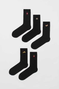 H&M 5-pack Embroidery-detail Socken Herren Schwarz | TSU-925403