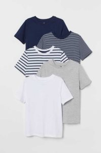 H&M 5-pack Hemd Kinder Weiß | FUZ-021549
