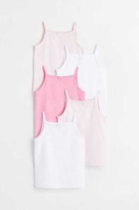 H&M 5-pack Jersey Tank Oberteile Kinder Helllila Hellrosa | NUZ-418590