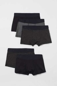 H&M 5-pack Kurzes Baumwoll Boxer Shorts Unterwäsche Herren Olivgrün Grün | WUE-147096