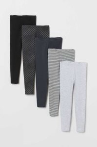 H&M 5-pack Leggings Jersey Kinder Rot Hellrosa | EZR-485129