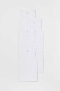 H&M 5-pack Regular Fit Tank Tops T-shirts Herren Hellblau Grau Grün | IBL-498653