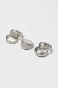 H&M 5-pack Ringe Herren Gold | DAY-327689