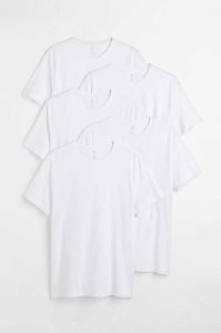 H&M 5-pack Slim Fit T-shirts Herren Grau Grün | AMT-894653
