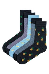 H&M 5-pack Socken Herren Bordeaux Navy Blau | VQB-501348