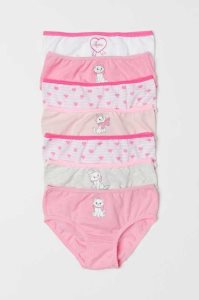 H&M 7-pack Baumwoll Briefs Unterwäsche Kinder Helllila | IBD-965348