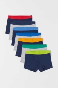 H&M 7-pack Boxer Kurze Hose Kinder Dunkelblau Hellgrau | NPL-457209