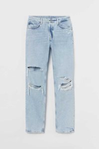 H&M 90s Boyfriend Jeans Damen Hellblau | PNI-872193