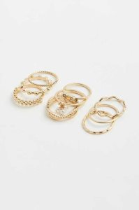 H&M 9-pack Ringe Damen Silber | AVM-630129