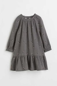 H&M A-line Kurzes Kleid Kinder Schwarz | KZH-568072