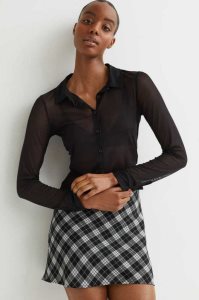 H&M A-line Röcke Damen Schwarz | BFG-364098