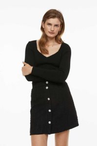 H&M A-line Röcke Damen Schwarz | LEJ-358209