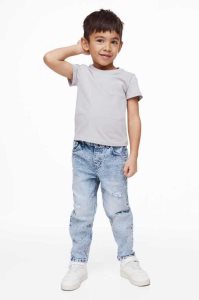 H&M Balloon Fit Jeans Kinder Hellblau | JFZ-570924