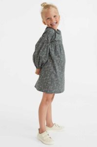 H&M Balloon-sleeved Baumwoll Kurzes Kleid Kinder Dunkelrot | BOG-826591