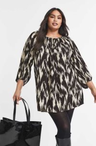 H&M Balloon-sleeved Creped Kleider Damen Schwarz | IWV-526183