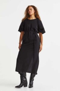 H&M Balloon-sleeved Tie-belt Kleider Damen Helllila | PWC-604538