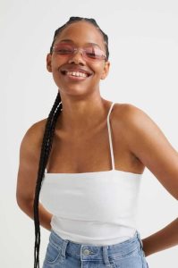 H&M Bandeau Crop Oberteile Damen Dunkelbraun | XFQ-594123
