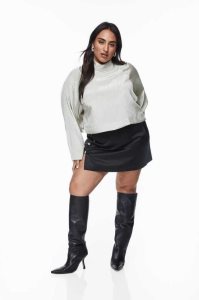 H&M Batwing-sleeved Bluse Damen Hellgrau | DQG-432968