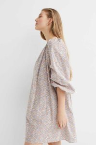 H&M Baumwoll A-line Kleider Damen Orange | QCU-264513