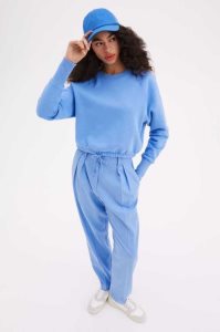 H&M Baumwoll Canvas Hüte Damen Blau | DOV-207481