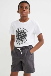 H&M Baumwoll Denim Kurze Hose Kinder Dunkelgrau | XFQ-108492