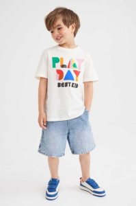 H&M Baumwoll Denim Kurze Hose Kinder Hellblau | KYZ-759012