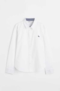 H&M Baumwoll Hemd Kinder Dunkelgrau | GDV-270438