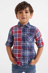 H&M Baumwoll Hemd Kinder Dunkelgrün | GHF-054937