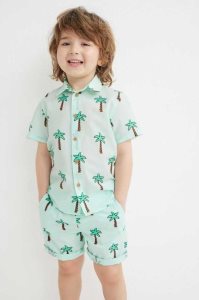 H&M Baumwoll Hemd Kinder Helltürkis | RYD-027138