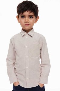 H&M Baumwoll Hemd Kinder Rot | JWM-278615