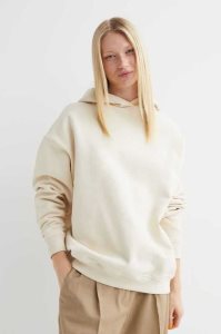 H&M Baumwoll Hoodie Damen Hellbeige | BUC-923840