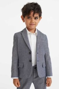 H&M Baumwoll Jacke Kinder Navy Blau | QPG-048263